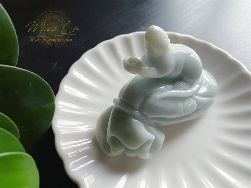孤品 天然緬甸玉翡翠 鼠錢帶財 擺件 禮物 財運亨通 招財
