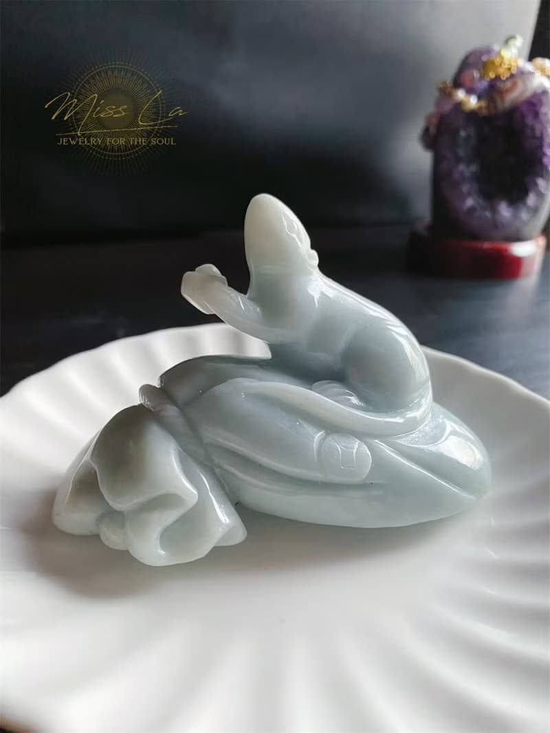 孤品 天然緬甸玉翡翠 鼠錢帶財 擺件 禮物 財運亨通 招財