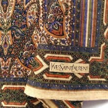 YvesSaintLaurent Vintage Handkerchief Paisley Motif 18.5 x 18.5 inches