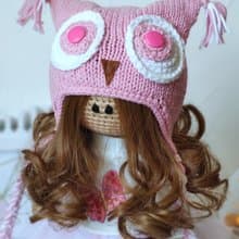 Crochet doll Amigurumi toy Owl lover gift Kids christmas gift girl Nursery decor