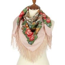 Authentic Pavlovo Posad Russian Shawl Scarf Soft 100% Wool 89x89 cm 1687-2