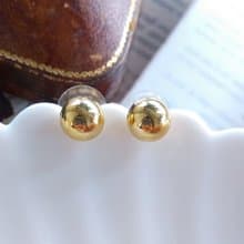 Vintage Jewelry 西洋古董飾品 金色調 小巧 小圓球  針式耳環