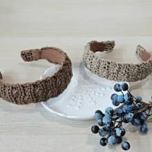 手工編織。濃郁巧克力系麻花髮箍(髮帶/髮飾/頭帶)