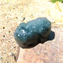 【招財神獸】飄花翡翠巧雕貔貅 | 天然緬甸玉翡翠A貨 | 送禮