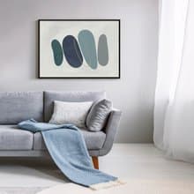 悠藍寂靜III - 幾何簡約藍色系掛畫/居家擺飾/入厝禮/房間佈置