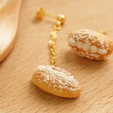 椰絲奶油包耳環 耳釘/耳夾