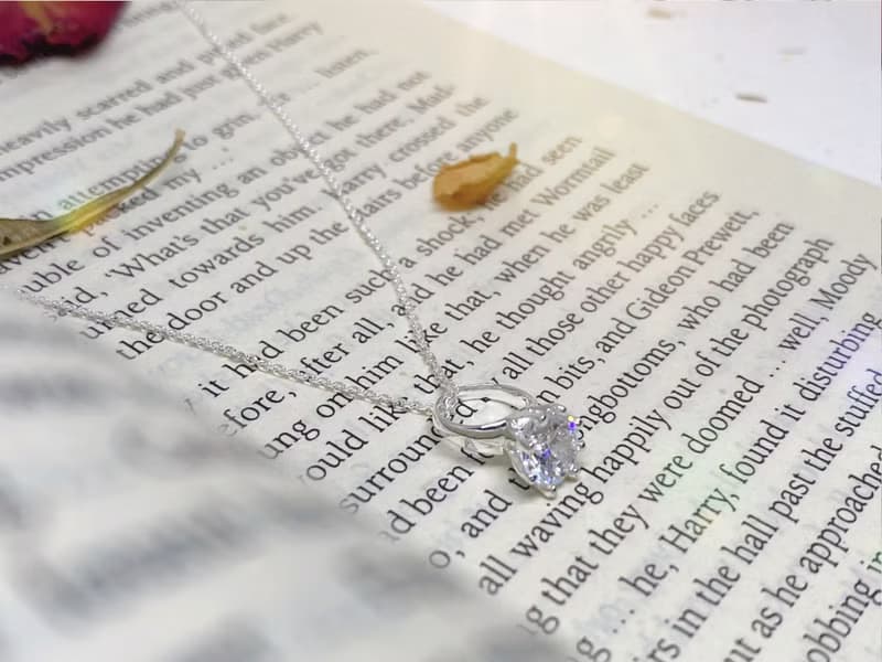 Baby ring 鋯石小戒指 墜飾項鍊 16寸 925 銀鍊 超閃亮