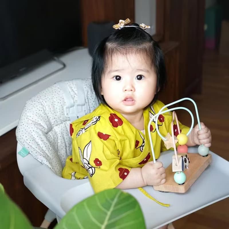 GOC Studio 全棉 嬰兒服 童裝 日本 嬰兒和服 kimono - 芥末黃兔