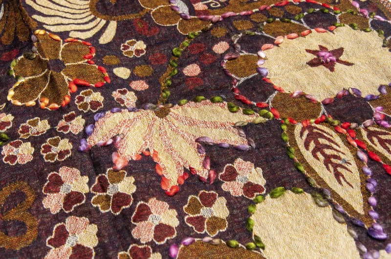 喀什米爾Cashmere/水煮羊毛披肩/針織圍巾/刺繡圍巾/羊絨披巾-花