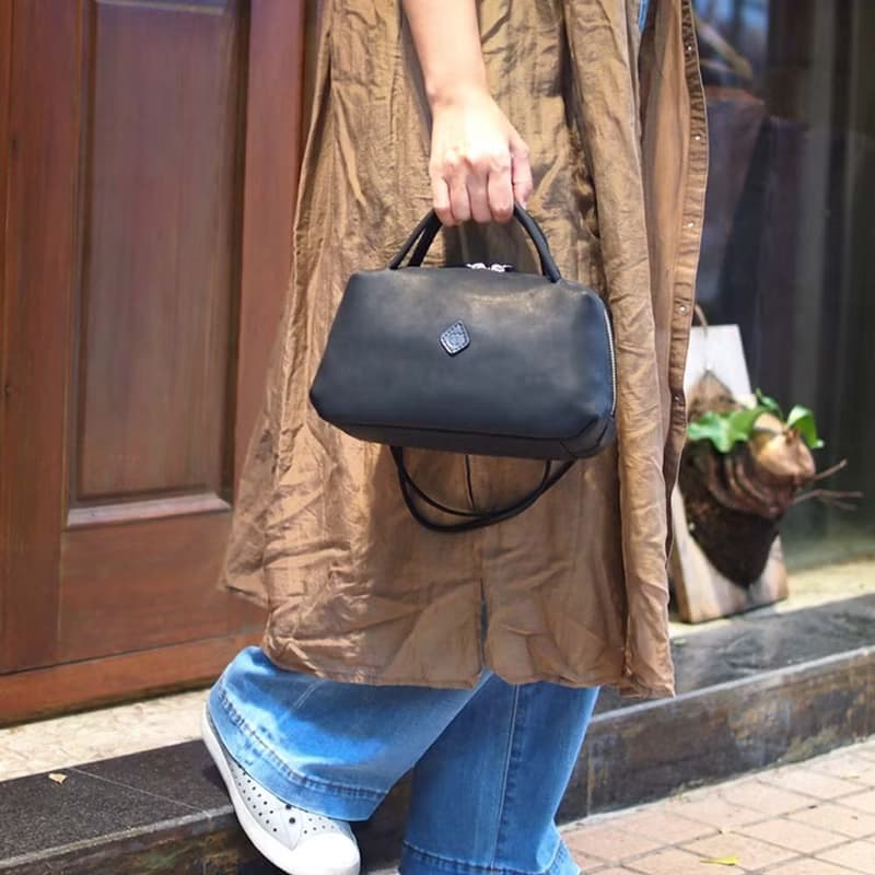 日本手作 優雅時尚牛皮手拿/側背兩用包Made in Japan by Cledran