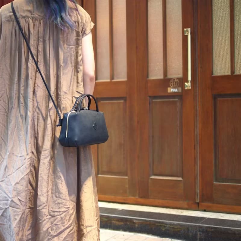 日本手作 優雅時尚牛皮手拿/側背兩用包Made in Japan by Cledran