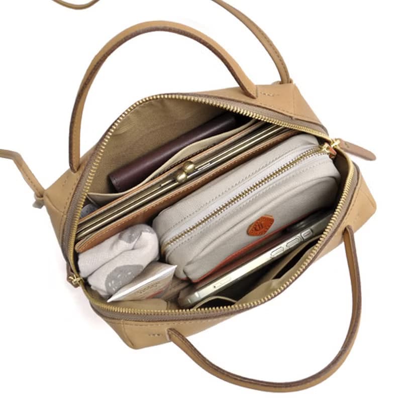 日本手作 優雅時尚牛皮手拿/側背兩用包Made in Japan by Cledran