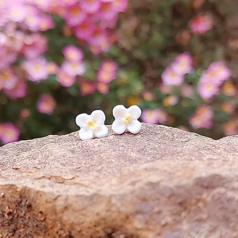 【花語系列】橄欖花耳環 • Lovely //925純銀