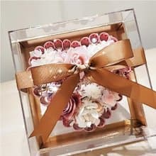 有錢花蛋糕(心形壓克力花盒)禮物/白色情人節/生日/母親節禮物
