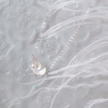 繡球小花瓣 純銀珍珠項鏈