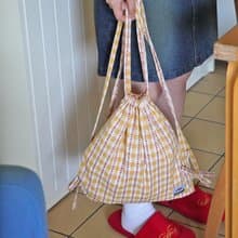 Palm drawstring bag / backpack (yellow)