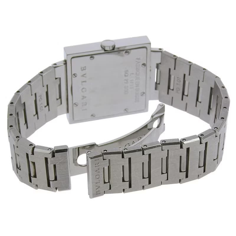 【日本直送】ブルガリ BVLGARI クアドラード 腕時計 SQ29SSD SS クオーツ アナログ表示 黒文字盤 ユニセックス【中古】