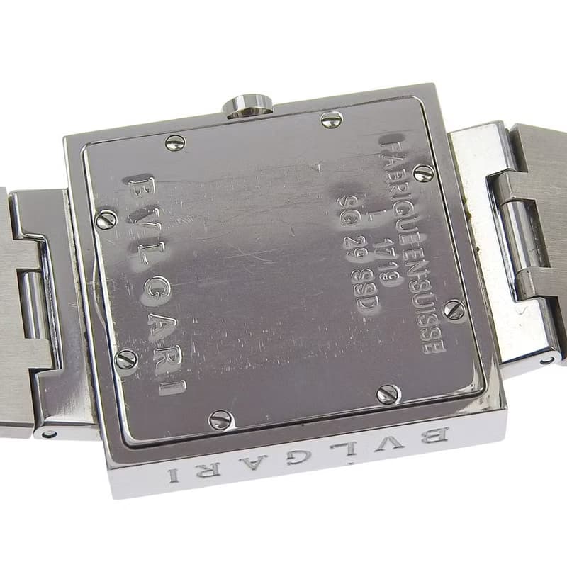 【日本直送】ブルガリ BVLGARI クアドラード 腕時計 SQ29SSD SS クオーツ アナログ表示 黒文字盤 ユニセックス【中古】