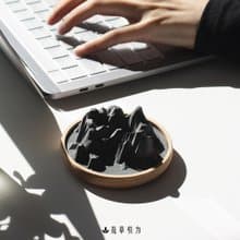 洛磯山脈|矽藻土原木擴香石 -黑夜版