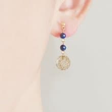 青金石與德國珠復古雅致耳環