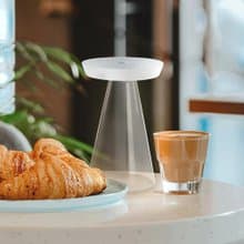 【禮物】義大利UBIQUA Torus Glass 秘境幽浮USB充電式玻璃座桌燈