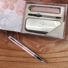 PARKER 派克 威雅XL系列 限量櫻花系列鋼筆/鋼珠筆雙用皮套禮盒組
