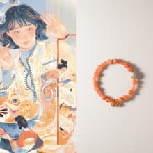 原創手工小橘酥限定天然玉髓琺琅彩手串單圈手串手鏈生日禮物