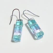 香るガラス(かおる【夏】)アロマピアス/イヤリング 【金具選べます】【受注制作】