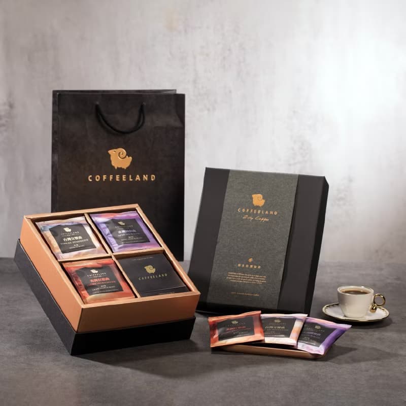 COFFEELAND | 精裝禮盒-30入濾掛咖啡-金杯款(台灣/非洲/美洲)