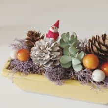 聖誕風格盆栽 共2款。仿真黏土多肉植物盆栽_小雪人