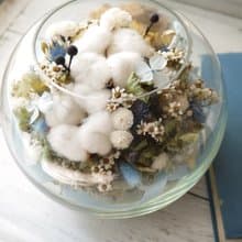 湛藍泡泡.晴空藍色系.生日情人節乾燥花禮物