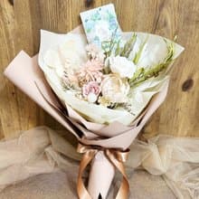 *柳絮* 永生花束 韓式花束 情人節花束 七夕花束 畢業花束 乾燥花