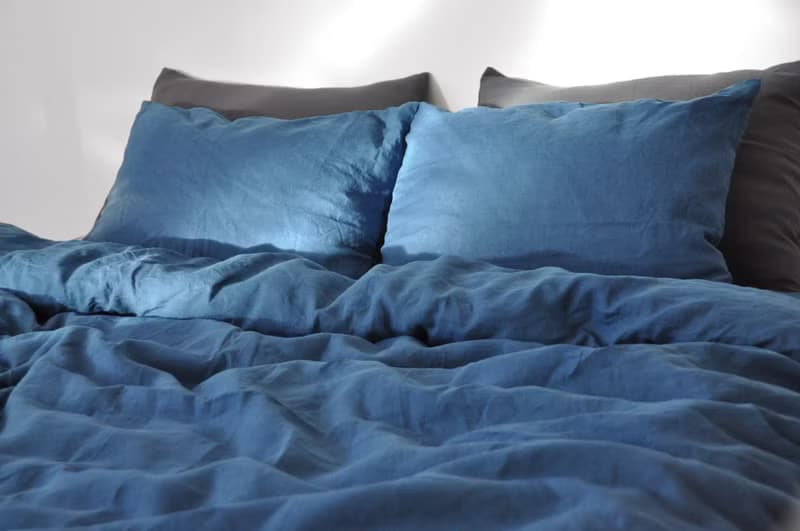 Ocean blue linen duvet cover / Softened linen / Comforter cover / Quilt cover