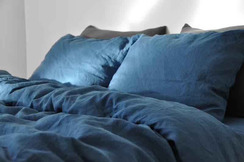 Ocean blue linen duvet cover / Softened linen / Comforter cover / Quilt cover