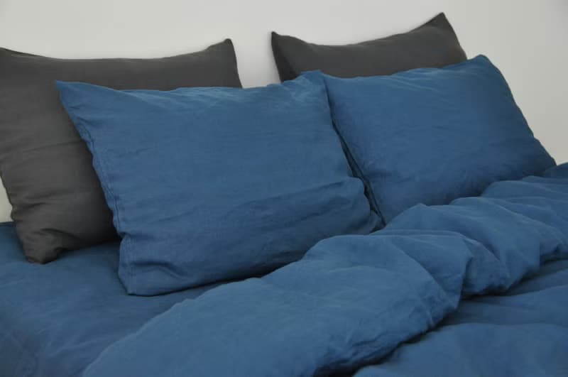 Ocean blue linen duvet cover / Softened linen / Comforter cover / Quilt cover