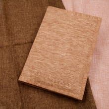 【紙布家】包邊書套、書衣、手帳套、筆記本套 (A5/G16K) 淺棕色