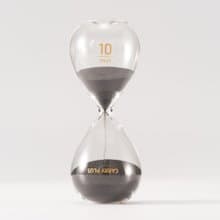 CarryPlus 極簡美學10分鐘沙漏- 沉穩黑 10mins Timer