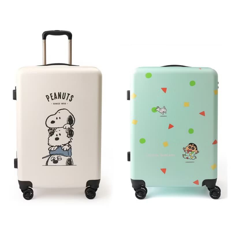 行李箱-蠟筆小新 Snoopy Peanuts 史努比 睡衣 手足 行李 24吋