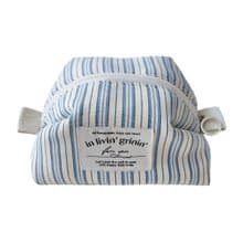 vintage stripe pouch M_blue
