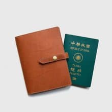 【入山證】植鞣牛皮護照套 棕色護套夾 刻字禮物 信用卡