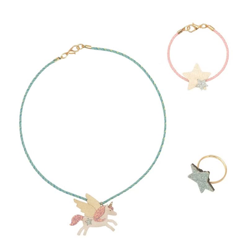 英國Mimi & Lula_SS25_夢幻花園_獨角獸飾品3入組