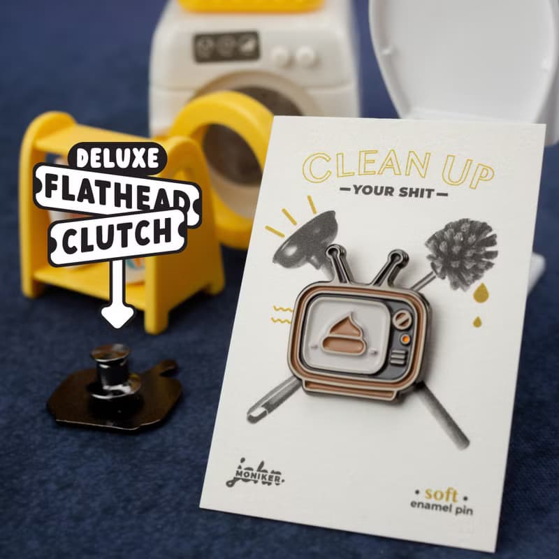 Shit Show Enamel Pin – Funny Poop Lapel Pin | Daily Grind Humor Accessory