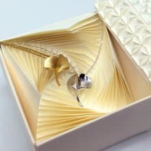 銀杏葉限量版白金項鍊