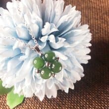 珠圓玉潤  玉墜子 天然碧玉 A貨 925 純銀 母親節  生日 禮物
