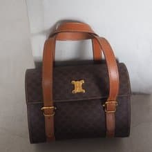 CELINE セリーヌ マカダム ハンドバッグ ブラウン ヴィンテージ