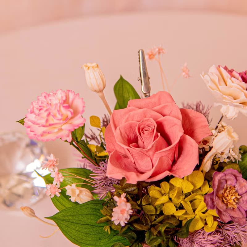 【氣質】母親節 永生康乃馨盆花 桌花  乾燥花 永生花 / 共3款