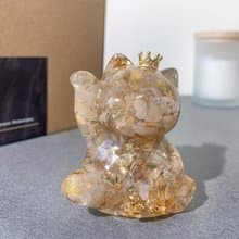水晶 招財貓 L號 | 天然石擺飾 |新年禮物 新年裝飾|白水晶 等4種
