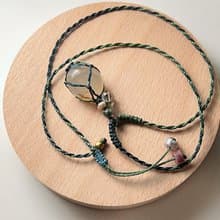 海洋玉髓手工編織項鍊