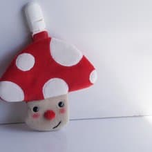 Bucute開心菇菇護身符.御守套.平安符袋/寶寶專用/手工製作/