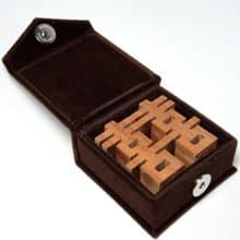 【玩木銀家】C-3大囍花梨木+絨布盒(六分印)結婚禮物/情人節/登記